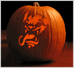 Tongue Lashing pumpkin carving